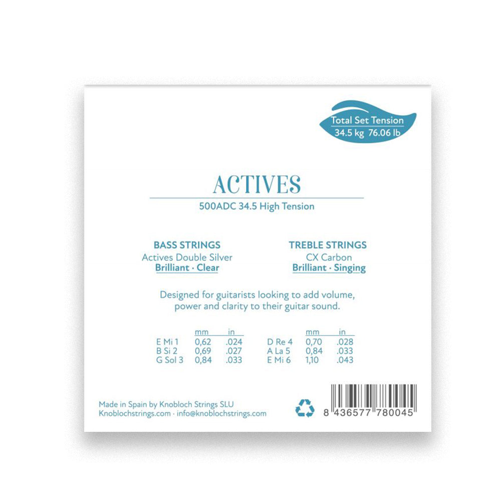 Knobloch Actives Carbon 500ADC HT Classical Guitar String Set
