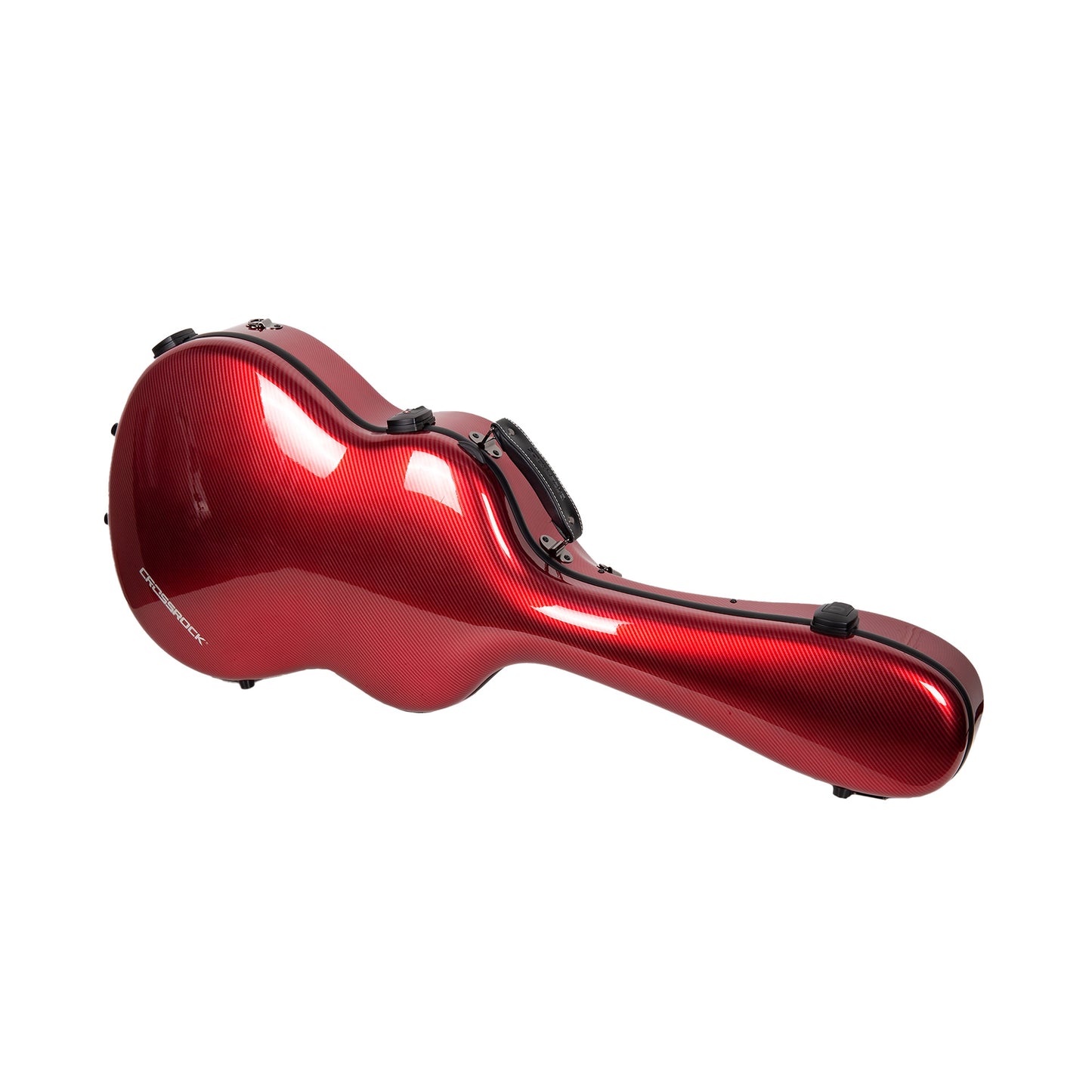 Crossrock Ultra-Light Fiberglass Guitar Case Red