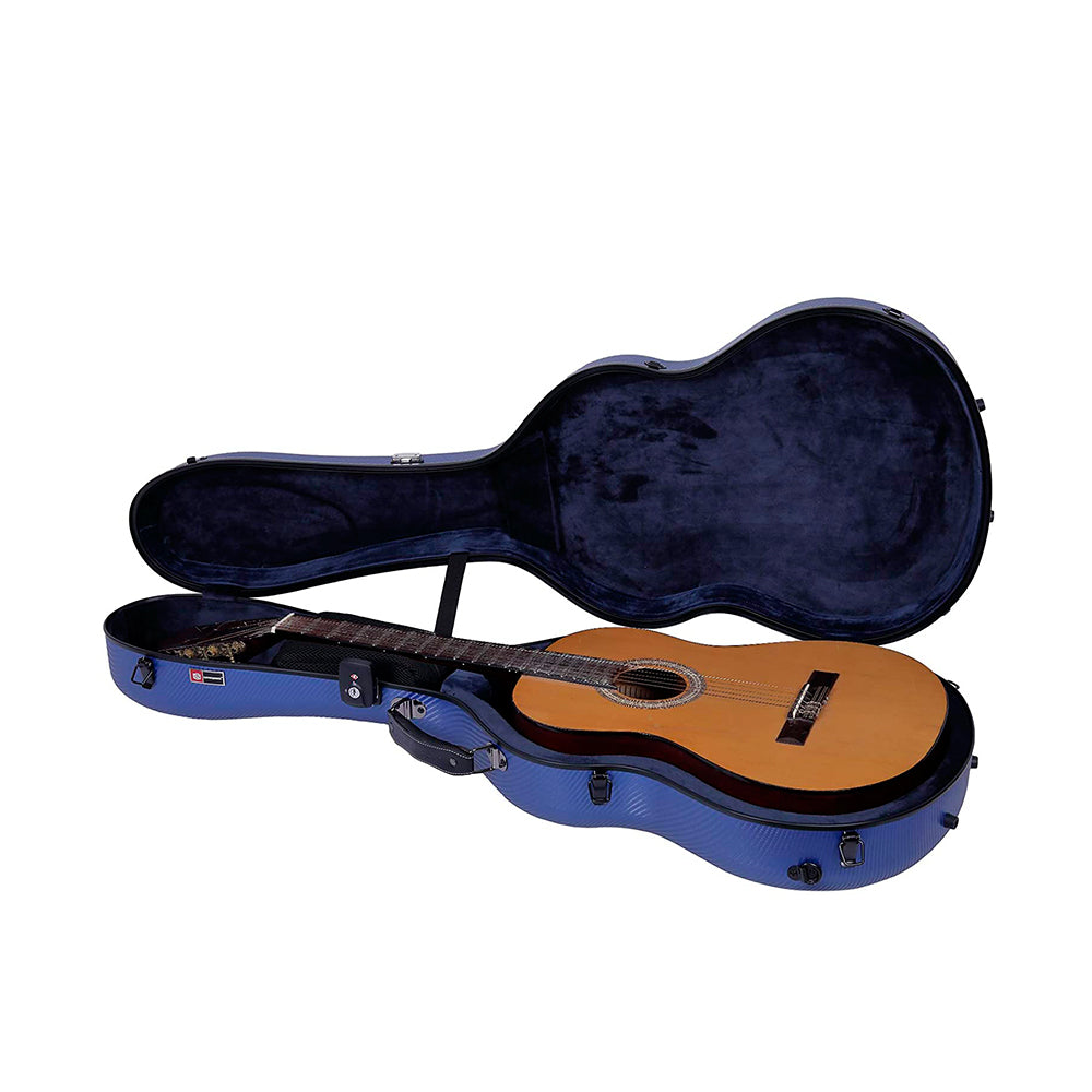 Crossrock Poly Carbon Guitar Case Blue