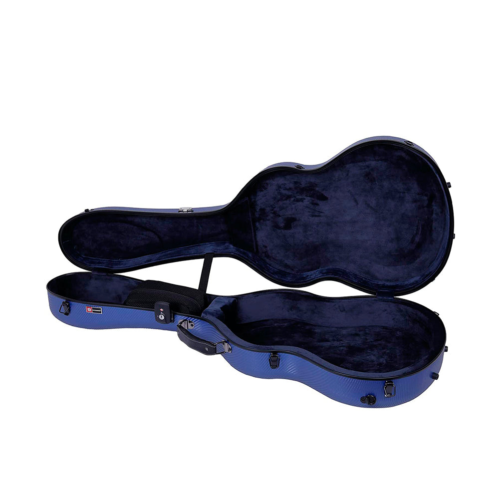 Crossrock Poly Carbon Guitar Case Blue