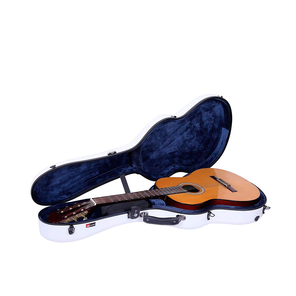 Crossrock Poly Carbon Guitar Case White