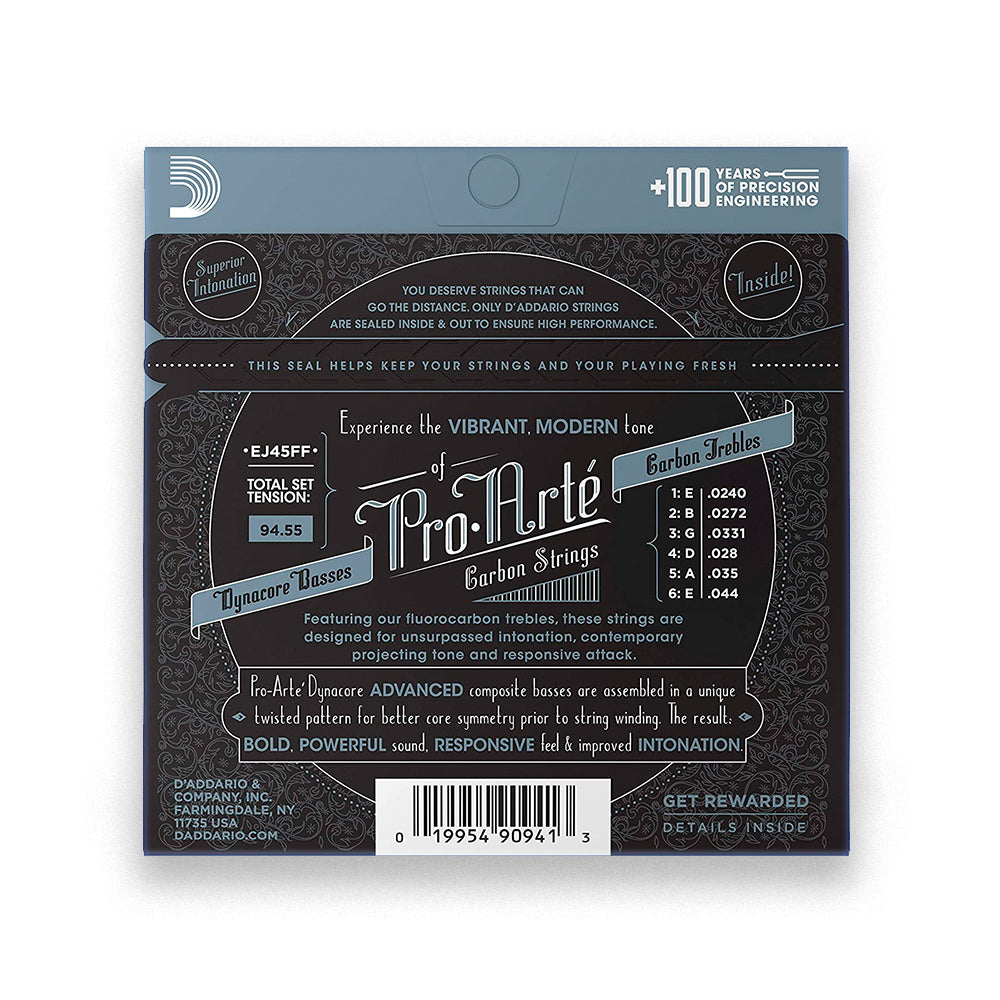 D'Addario ProArte Carbon EJ45FF Classical Guitar Strings Set NT